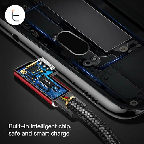 بيسوس | سلك شاحن مايكرو يو اس بي سريع ضد القطع قاب...