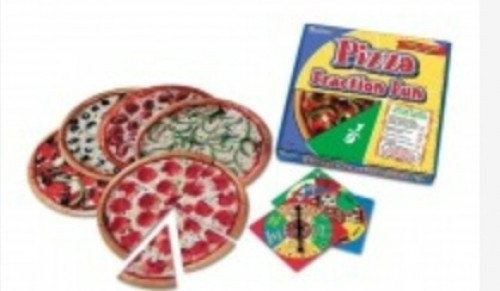 قطع بيتزا لتعليم الكسور