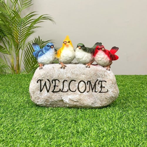 صخرة حديقة مع عصافير سيراميك