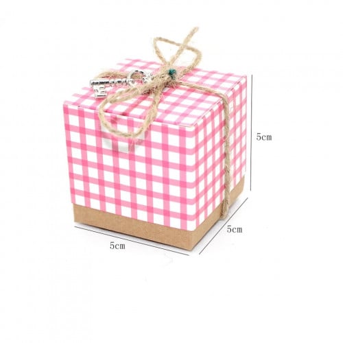 علب توزيعات وردي سماوي