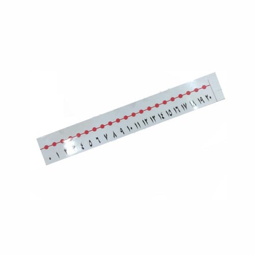 خط الأعداد 90 × 14 سم من الورق السميك مغلف سولوفان