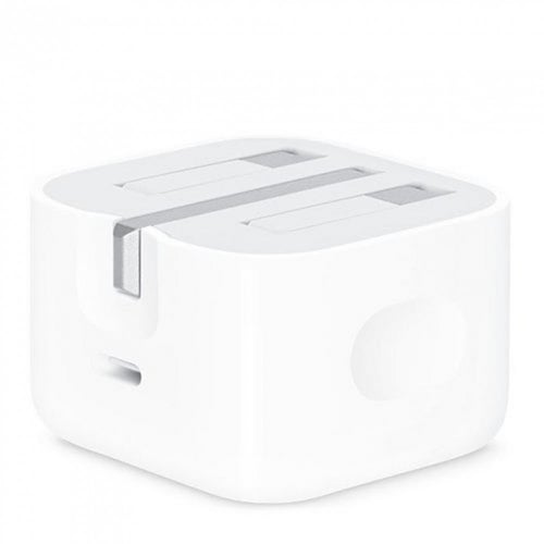 شاحن أبل الرسمي جداري 20 واط بتقنية PD أبيض