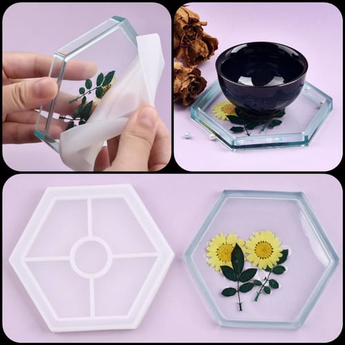 قالب قاعدة الاكواب سداسي