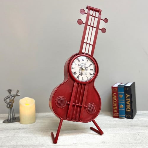 ساعة كمنجة حديد احمر انتيك تعمل بالبطارية مناسبات