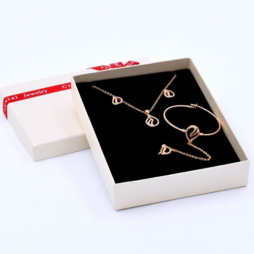 إكسسوار طقم بناتي صغير ذهبي 5 قطع