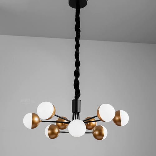 ثريا لمبات ليد كرات ذهبي