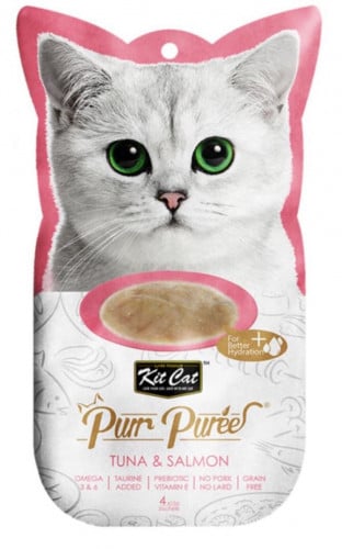 كت كات مكافئات تونا وسلمون مهروس 15غ×4 أكياس