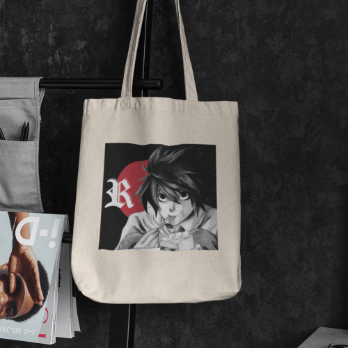 طباعة حقيبة قماشية بتصميم أنمي مذكرة الموت