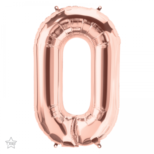 FOIL LARGE LETTER ROSEGOLD (عدد 5 قطع) O