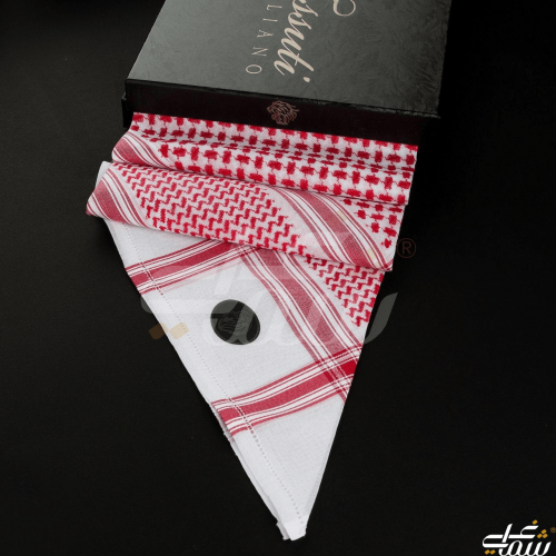 شماغ تيسوتي احمر غامق