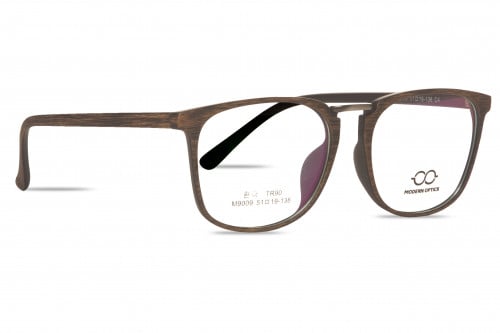 نظارة طبية من البلاستيك لون بني خشبي رقم الموديل 9...