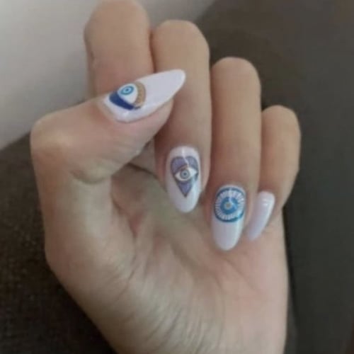Blue Nails’ art sticker 002