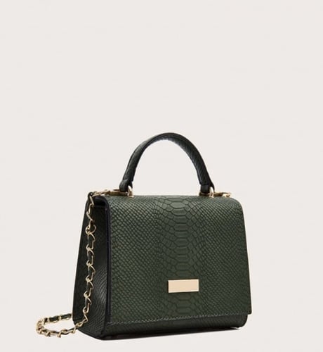 شنطة مربعة / زيتي