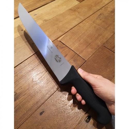 سكين تقطيع اللحم مقاس 28 يد أسود شفره ستانلس ستيل