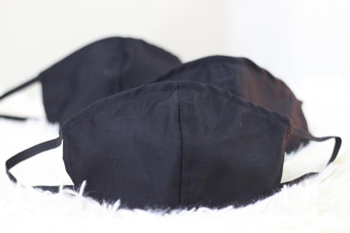 كمامات قماشية للكبار - أسود