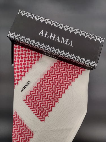 شماغ الهاما احمر سكري ALHAMA