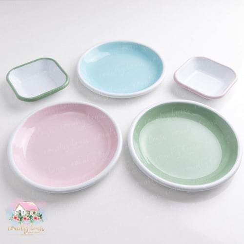 6007 صحون معدنية تركية بألوان الباستيل (للقطعة)