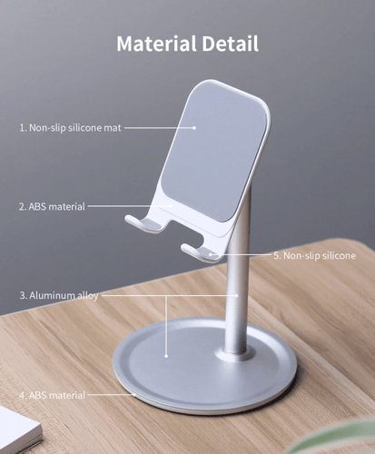 حامل جوال مكتبي بقاعدة دائرية