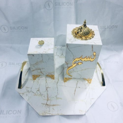 طقم مباخر رخامي بالاسم