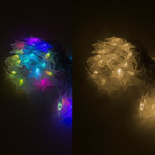 سلك لمبات الزينة شكل نجوم مضيئة