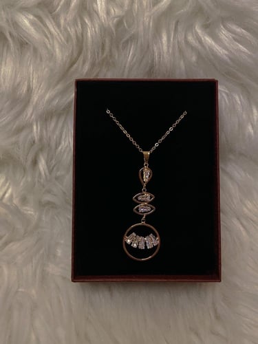 طقم (سلسال و حلق) ذهبي وفضي