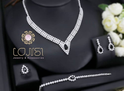 طقم فخم للمناسبات فضة عيار 925