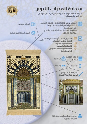 سجادة محراب الرسول (طويلة 8 ملم)