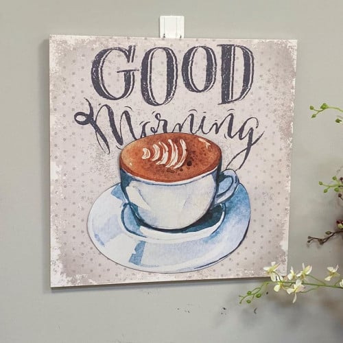 لوحة جدارية قماشية لفنجان بارز Good
