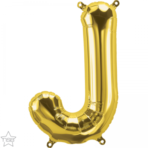 FOIL SMALL LETTER GOLD (عدد 5 قطع) J