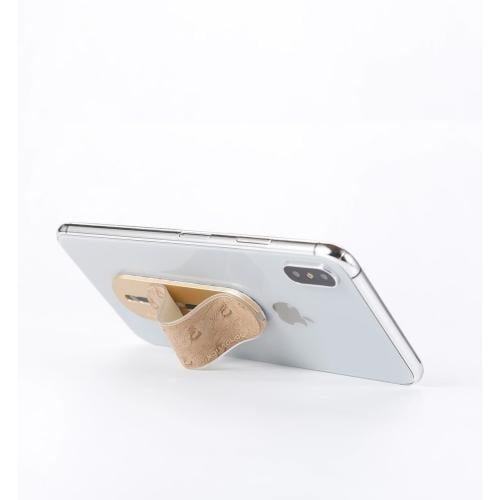 مسكة جوال - مسكة مومستيك جلد ذهبي منقط A-OS-03