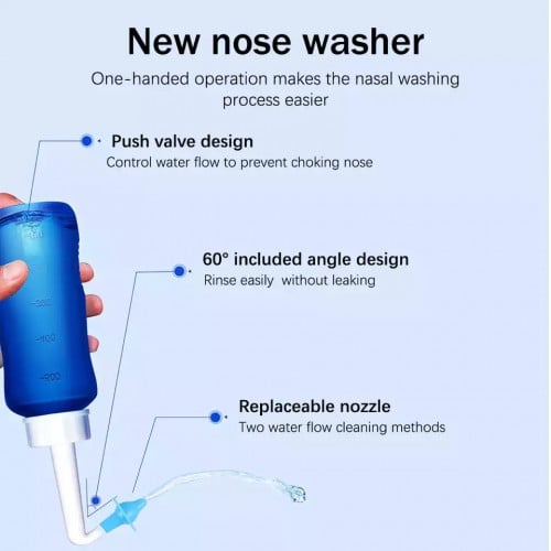 وعاء غسيل الأنف المحمول الطبي 300 مللي منظف الأنف...