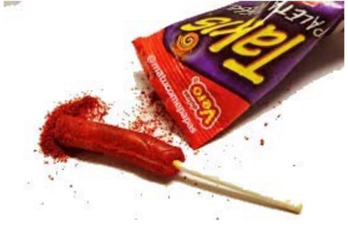 حلاوة مصاص ببودرة التاكيس الحاره منتج حصري مكسيكي