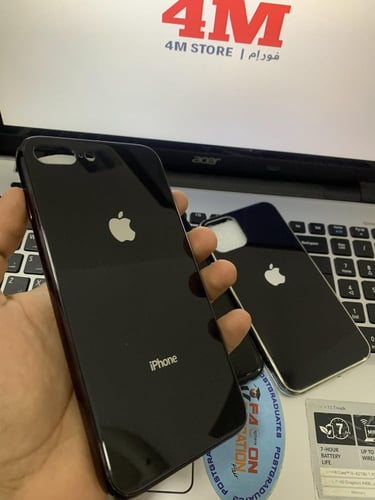 كفر ايفون زجاج أسود Black glass case