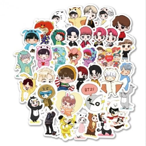 ستيكرات شخصيات فرقة BTS المشهورة 45 قطعة