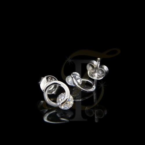 حلق زركون فضة عيار 925