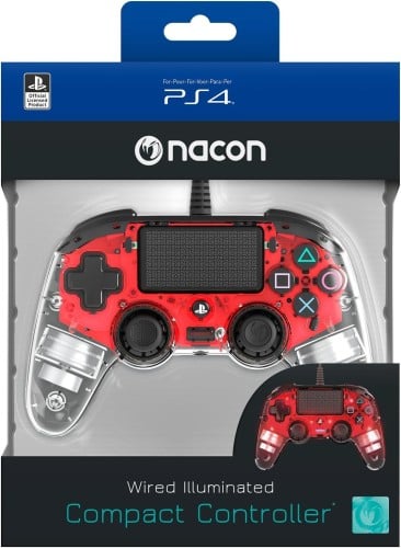 ناكون وحدات تحكم متوافق مع بلاي ستيشن 4، احمر