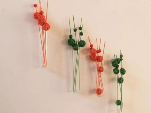 فازه تعلق بالجدار للورد والغصان البوتتس