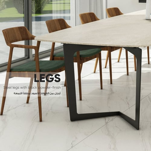 طاولة طعام (D1) + طاولة جانبية (A2) نوع السطح Petr...