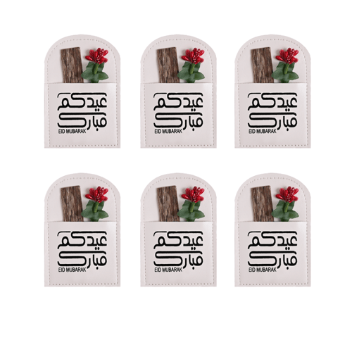 توزيعات العيد جلد فاخر رقائق البخور - عيدكم مبارك...