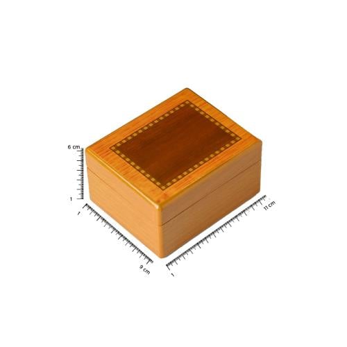 صندوق خشبي فاخر لون خشبي فاتح - أوقية
