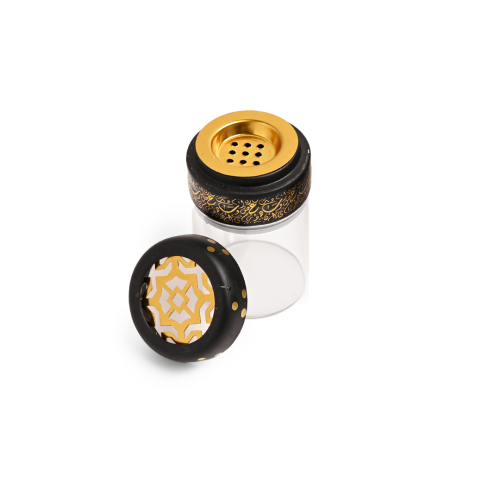 مبخرة بمخزن زجاجي - غطاء أسود