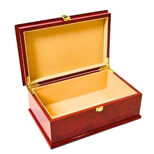 صندوق خشبي فاخر لون بني غامق - نص كيلو