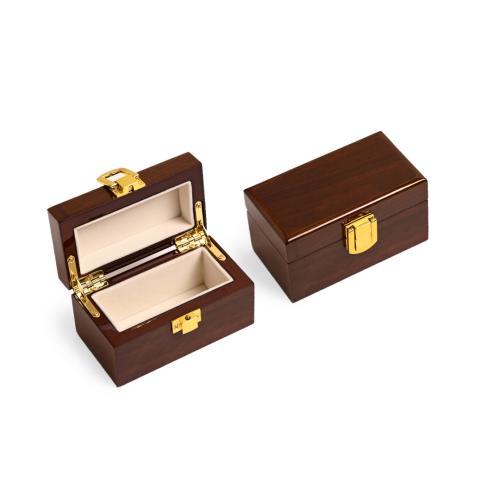 صندوق خشبي فاخر لون بني غامق مطفي - أوقية