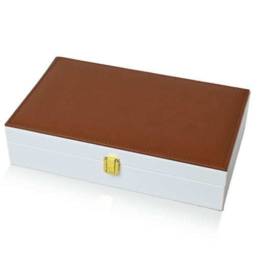 علبة جلد فاخرة ( أوقيتين وربعين تولة ) فارغة
