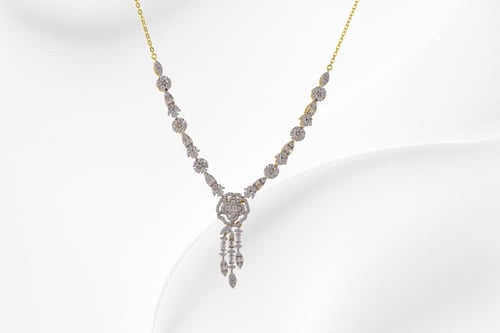 طقم نسائي فاخر من الفضة عيار 925 مطلي بالذهب