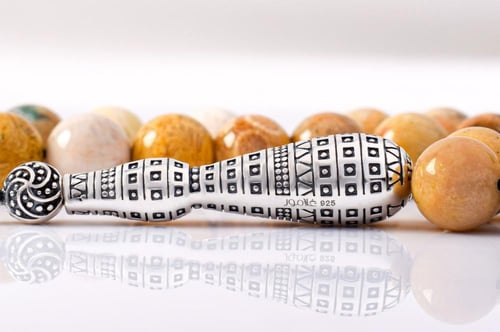 سبحة جاسبر مع فضة عيار 925