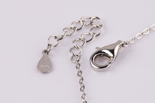 إسوارة فضة 925 بتصميم أنثوي مطلي روديوم