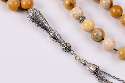 سبحة جاسبر مع فضة عيار 925