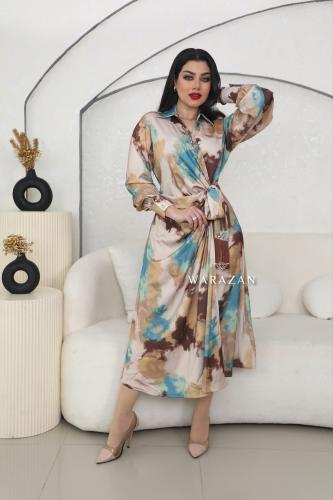 فستان لف برنت مشجر ميد