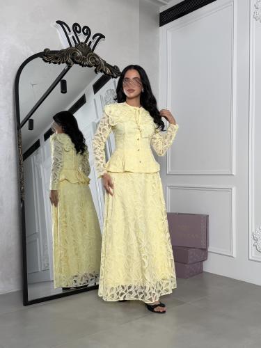 طقم دانتيل بتدخيلة ترتر و لول